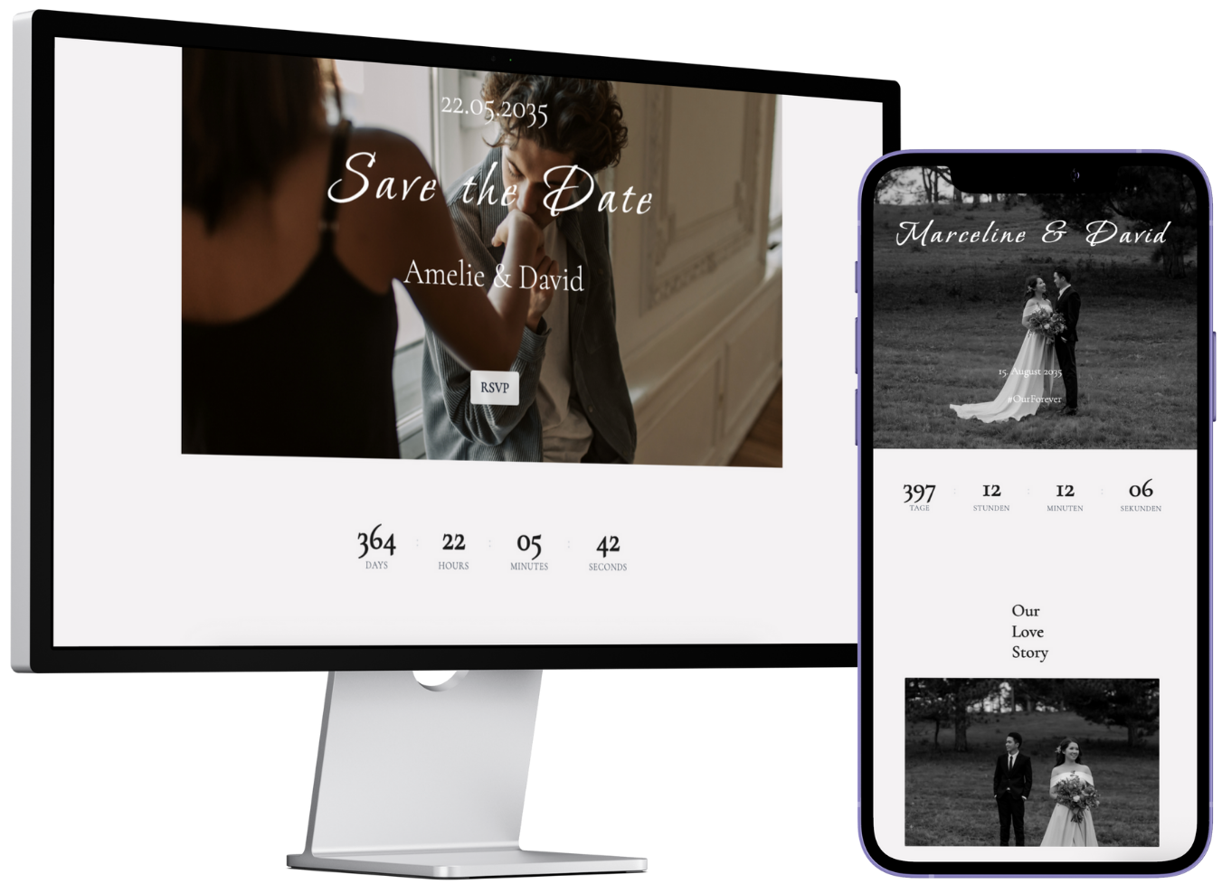 Wedding website example
